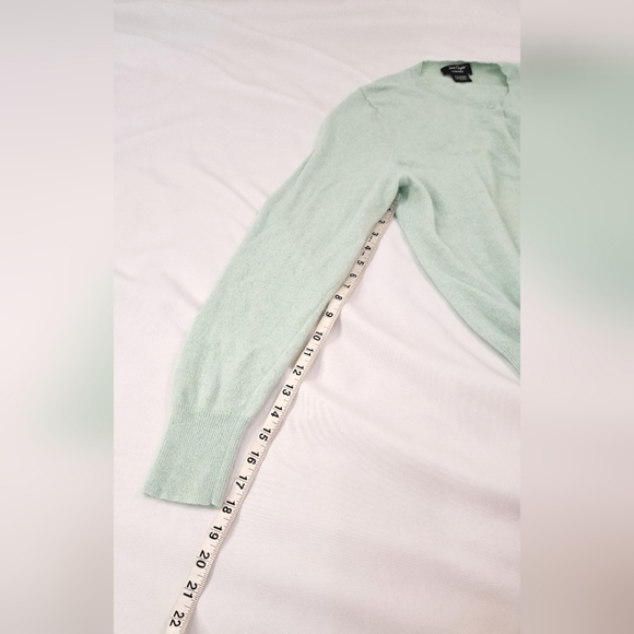LORD & TAYLOR Mint Green Cashmere Cardigan Sweater - Picture 10 of 15